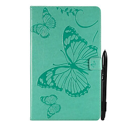 Etui en PU motif papillon avec support vert pour votre Samsung Galaxy Tab A7 Lite 8.7 pouces/T225/T220