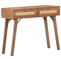 vidaXL Table console 100x35x76 cm Bois de manguier massif