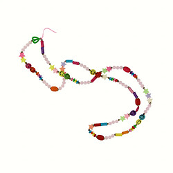 Avizar Bijou de Téléphone Bracelet Perles et Smiley 110cm Collection Smile Multicolore