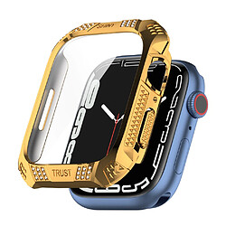 Coque en TPU Décor rhinestone, électroplaqué, motif losanges, or pour votre Apple Watch Series 7 45mm