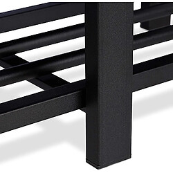 Helloshop26 Banc d’entrée meuble chaussure banquette tabouret 90,5 cm noir 13_0000352_3 