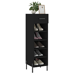 Avis Maison Chic Armoire à Chaussures Noir,Meuble de Rangement à Chaussures 30x35x105 cm bois d'ingénierie -MN85015