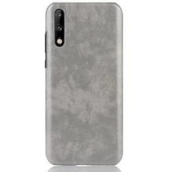 Wewoo Coque Rigide Pour Huawei Enjoy 10s Shockproof Litchi PC + PU Case Grey