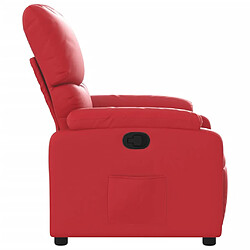 Avis vidaXL Fauteuil inclinable Rouge Similicuir