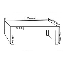 Avis Dusine Grande table basse Spider Noir mat avec bordures blanc laquées