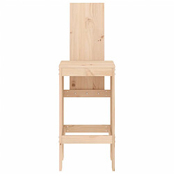 Avis vidaXL Tabourets de bar lot de 2 40x42x120 cm bois massif de pin