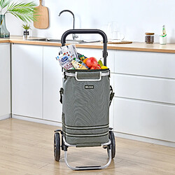 Chariot de courses Namborn pliable gris foncé [en.casa]