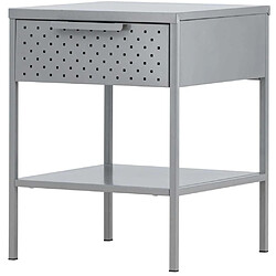 Avis Venture Home Table de chevet en acier Sacramento gris clair.