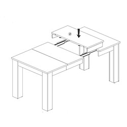 Acheter Dansmamaison Table de repas avec allonge Chêne miel - APODIS