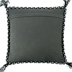 Thedecofactory SAHARA - Coussin 100% coton tissé et tressé gris 45x45 pas cher