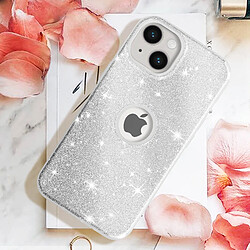 Acheter Avizar Coque pour iPhone 14 Paillette Glitter Silicone Semi rigide Argent