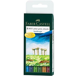 Ensemble de Marqueurs Faber-Castell Pitt Artist Landscape Coffret 5 Unités