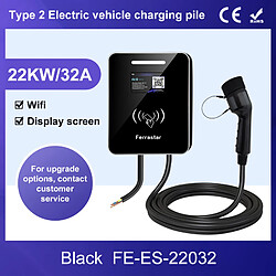 Chargeur EV Voiture Électronique 22KW avec Écran Digital et Wifi+Bluetooth FERRASTAR-Noir