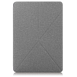 Etui en PU Aimant fort avec support origami et porte-stylo gris pour votre Samsung Galaxy Tab S7 T870 T875