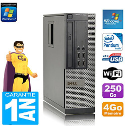 PC DELL 7010 SFF Intel G840 RAM 4Go Disque Dur 250 Go DVD Wifi Windows XP Pro - Occasion