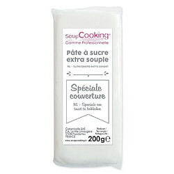 Scrapcooking Pâte à sucre de couverture blanche 200 g