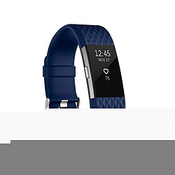 Wewoo Bracelet pour montre connectée Dragonne sport réglable à motif losanges FITBIT Charge 2 bleu aqua