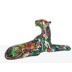 Figurine Décorative Romimex Multicouleur Résine Panthère 32 x 14 x 11 cm