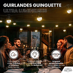 SkyLantern Guirlande Guinguette IP65 10M 30 Bulbes Blancs