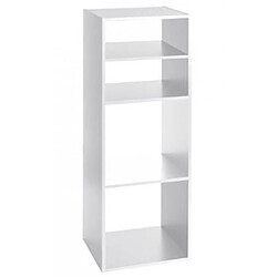 Etagère en panneau de particules, blanc - Dim : L.34.4 x P.32 x H.100.5 cm -PEGANE