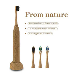 Acheter Universal Brosse à dents électrique en bambou Brosse à dents en nylon Biodégradable Naturelle Eco Friendly Adhesive Réutilisable(Bois)