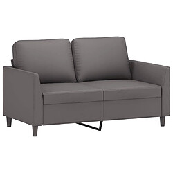 Maison Chic Canapé à 2 places,Sofa de Salon,Canapé droit Gris 120 cm Similicuir -GKD363498