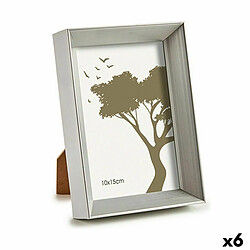 Gift Decor Cadre photo 12,5 x 17,3 x 3,5 cm Argenté Plastique verre (6 Unités)