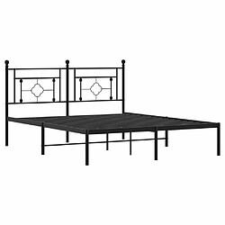 Acheter Maison Chic Cadre/structure de lit métal et tête de lit pour adulte - Lit Moderne Chambre noir 160x200 cm -MN12088