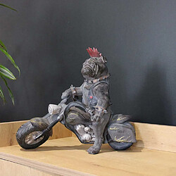 Avis Drimmer Statuette animal motard en polyrésine Chien.