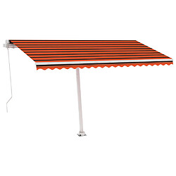 Avis Maison Chic Auvent manuel rétractable,Store manuel de porte avec LED 400x300 cm Orange et marron -GKD35028