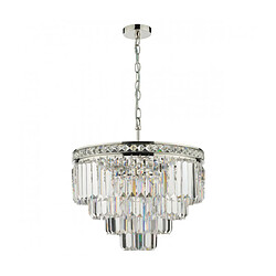 Luminaire Center Suspension Vyana Cristal,chrome poli 4 ampoules 3,4cm