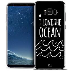 Caseink Coque Housse Etui Samsung Galaxy S8+/ Plus (G955) [Crystal Gel HD Collection Summer Design I Love Ocean - Souple - Ultra Fin - Imprimé en France]