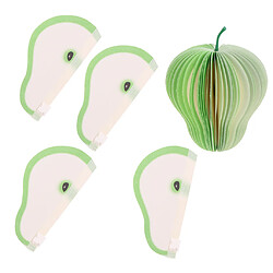 Avis 5 pièces creative 3d fruits mémo pad notes collantes bureau approvisionnement poire