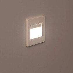 Ledkia Balise LED 1.5W Encastrable au Mur Randy Blanche Blanc Chaud 3000K