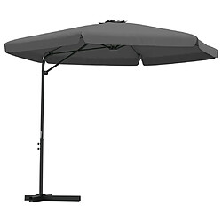 vidaXL Parasol d'extérieur avec poteau en acier 300 cm Anthracite