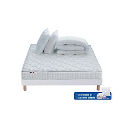 Avis Idliterie Ensemble matelas mémoire de forme + sommier + oreiller + couette - fabrication 100% française - matelas bi-confort