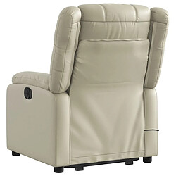 Acheter Maison Chic Fauteuil Relax pour salon, Fauteuil inclinable de massage électrique crème similicuir -GKD21523