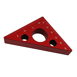 Avis Rouge métrique de règle de triangle de pouce d'angle d'alliage d'aluminium de règle de 45 degrés