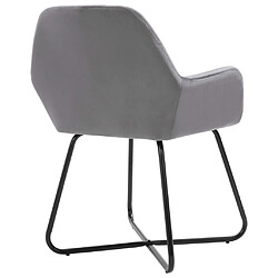 Acheter vidaXL Chaises à manger lot de 2 gris velours