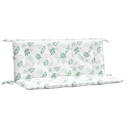 Maison Chic Coussins Confort,Coussins de banc de jardin lot de 2 motif de feuilles tissu -GKD39810