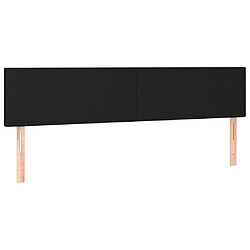 vidaXL Têtes de lit 2 pcs Noir 100x5x78/88 cm Tissu