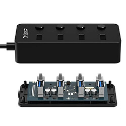 Avis Wewoo HUB USB 4 ports USB 3.0 à conception orientée vers le haut avec commutateurs d'alimentation individuels et voyants