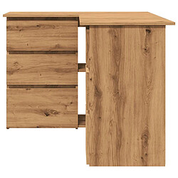 Avis vidaXL Bureau d'angle chêne artisanal 145x100x76 cm bois d'ingénierie