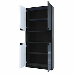 Avis Mpc Armoire De Bureau Noir Mat Et Anthracite Avola (lxhxp) : 82 X 184 X 37