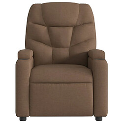 Avis vidaXL Fauteuil de massage inclinable Marron Tissu