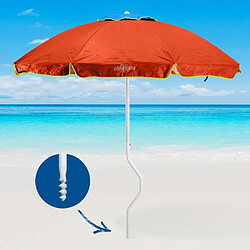 Acheter Parasol de plage léger visser protection uv GiraFacile 200 cm Ermes, Couleur: Orange