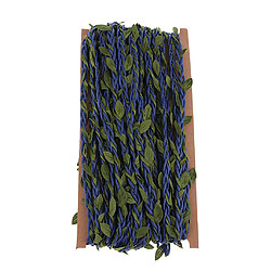 Guirlande en toile de jute artificielle de 10m avec feuilles jute string bleu