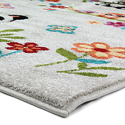 Thedecofactory FUJI - Tapis toucher laineux imprimé petits pandas blanc 100x150