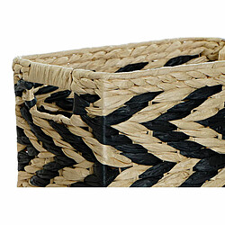 Set de basket DKD Home Decor Naturel Noir Marron Clair Fibre naturelle (41 x 30 x 23 cm)