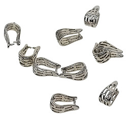 10pcs cuivre pincement Bails pendentifs breloques pince pince bijoux DIY 12.5x7x6mm